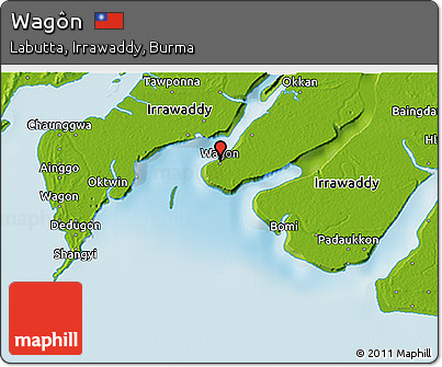 Physical 3D Map of Wagôn