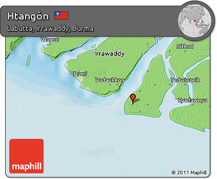Political 3D Map of Htangôn