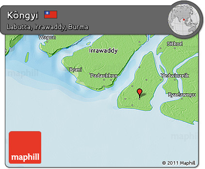 Political 3D Map of Kôngyi