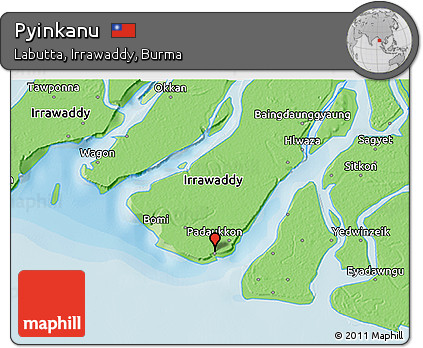 Political 3D Map of Pyinkanu