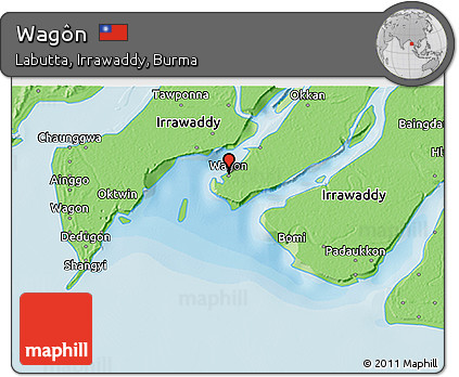 Political 3D Map of Wagôn
