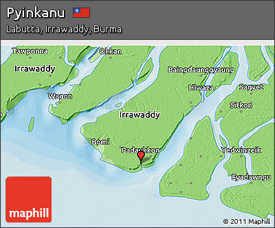 Political 3D Map of Pyinkanu