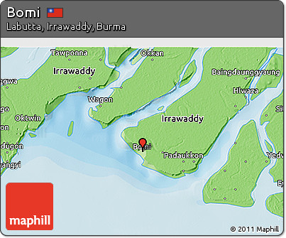 Political 3D Map of Bomi