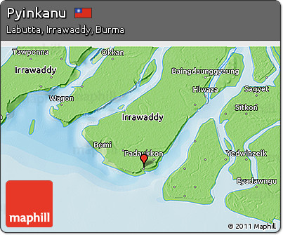 Political 3D Map of Pyinkanu