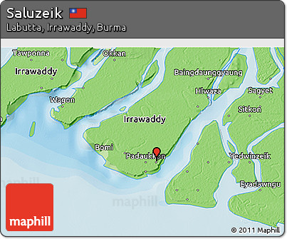Political 3D Map of Saluzeik