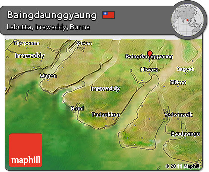 Satellite 3D Map of Baingdaunggyaung