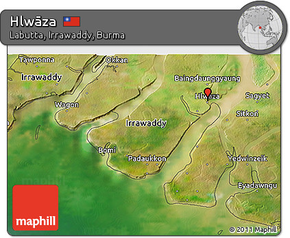 Satellite 3D Map of Hlwāza