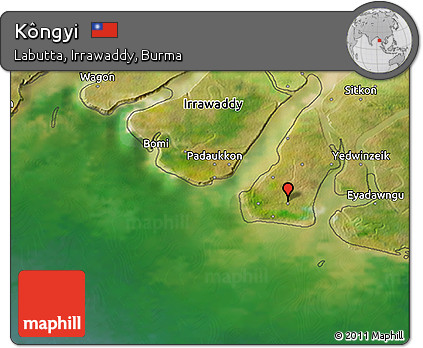 Satellite 3D Map of Kôngyi