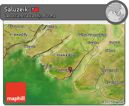 Satellite 3D Map of Saluzeik