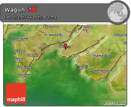 Satellite 3D Map of Wagôn