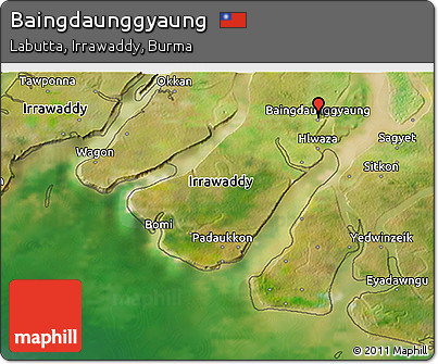 Satellite 3D Map of Baingdaunggyaung