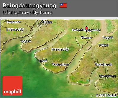 Satellite 3D Map of Baingdaunggyaung