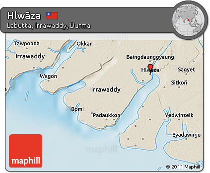 Shaded Relief 3D Map of Hlwāza