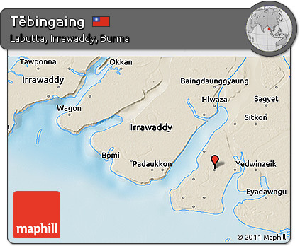 Shaded Relief 3D Map of Tēbingaing