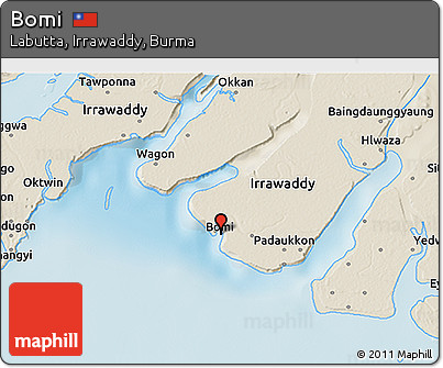 Shaded Relief 3D Map of Bomi