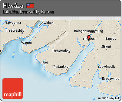 Shaded Relief 3D Map of Hlwāza