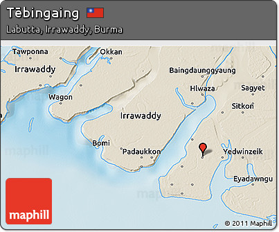 Shaded Relief 3D Map of Tēbingaing