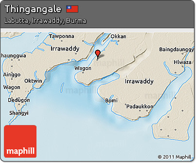 Shaded Relief 3D Map of Thingangale