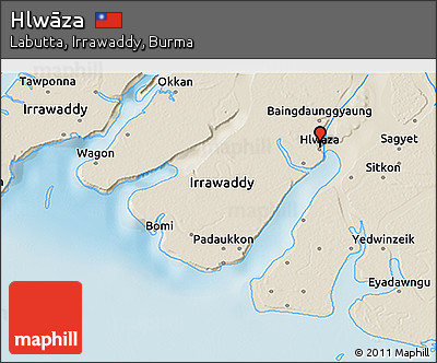 Shaded Relief 3D Map of Hlwāza