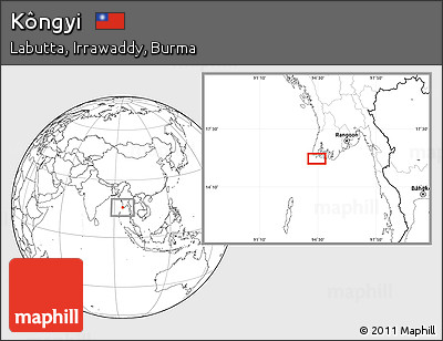 Blank Location Map of Kôngyi