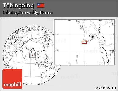 Blank Location Map of Tēbingaing