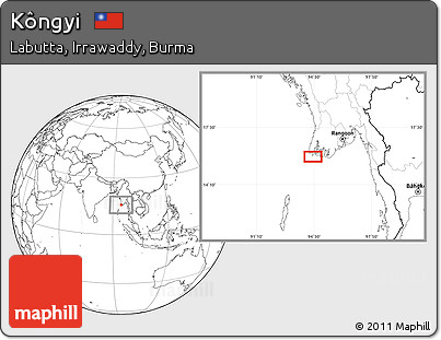 Blank Location Map of Kôngyi