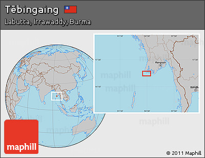 Gray Location Map of Tēbingaing