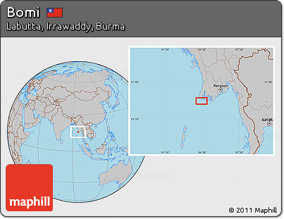Gray Location Map of Bomi
