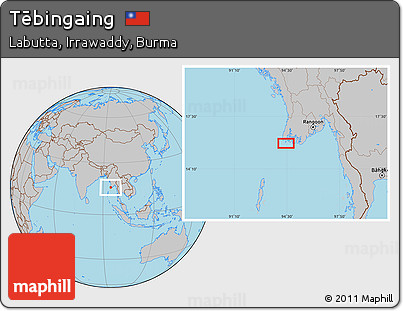 Gray Location Map of Tēbingaing