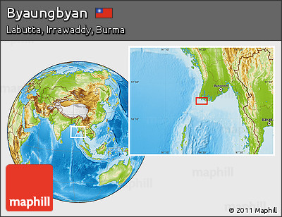 Physical Location Map of Byaungbyan