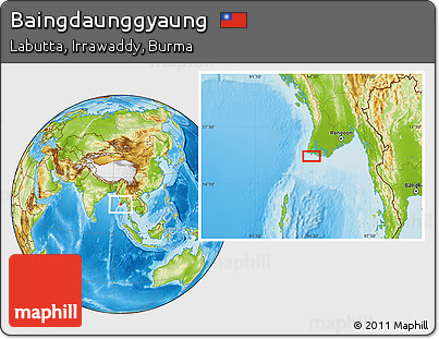 Physical Location Map of Baingdaunggyaung