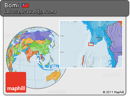 Political Location Map of Bomi