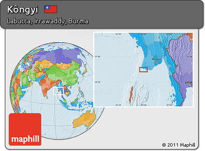 Political Location Map of Kôngyi