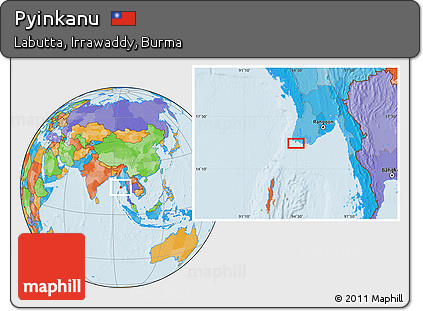 Political Location Map of Pyinkanu