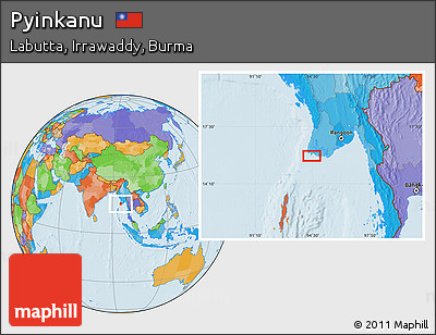 Political Location Map of Pyinkanu
