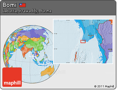 Political Location Map of Bomi