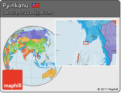 Political Location Map of Pyinkanu