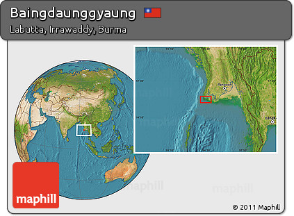 Satellite Location Map of Baingdaunggyaung