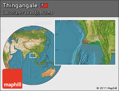 Satellite Location Map of Thingangale