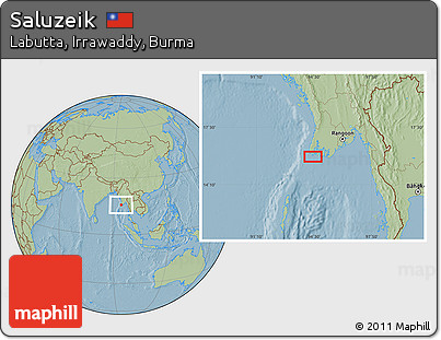 Savanna Style Location Map of Saluzeik, hill shading