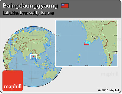 Savanna Style Location Map of Baingdaunggyaung