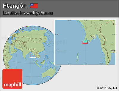 Savanna Style Location Map of Htangôn