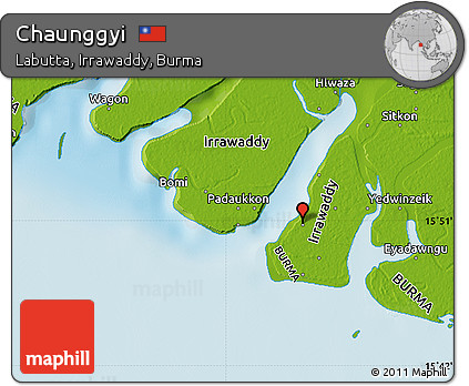 Physical Map of Chaunggyi