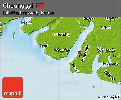Physical Map of Chaunggyi