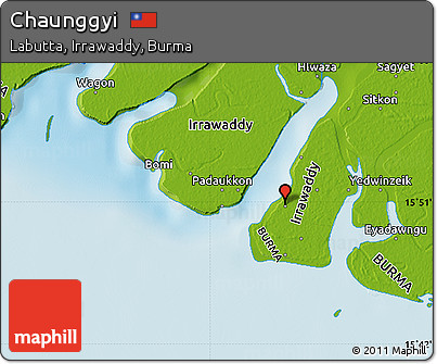 Physical Map of Chaunggyi