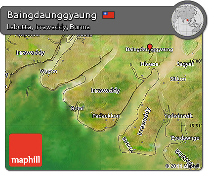 Satellite Map of Baingdaunggyaung