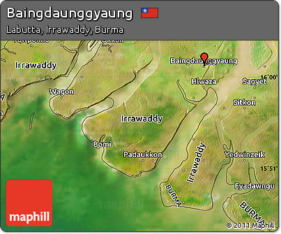 Satellite Map of Baingdaunggyaung