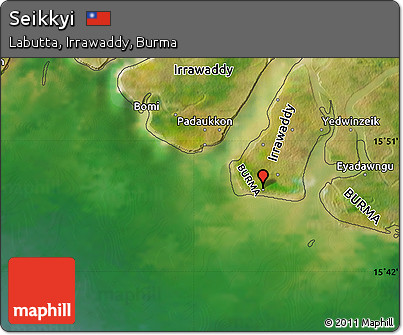 Satellite Map of Seikkyi