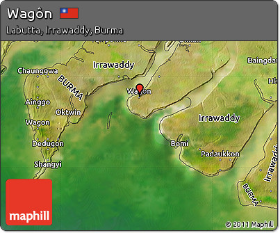 Satellite Map of Wagôn