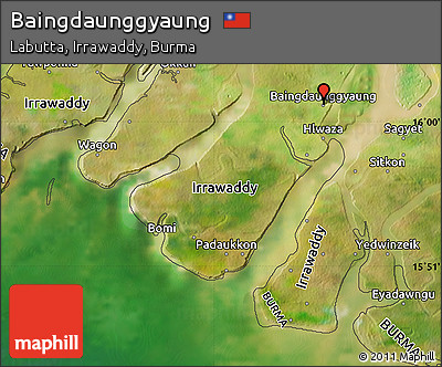 Satellite Map of Baingdaunggyaung